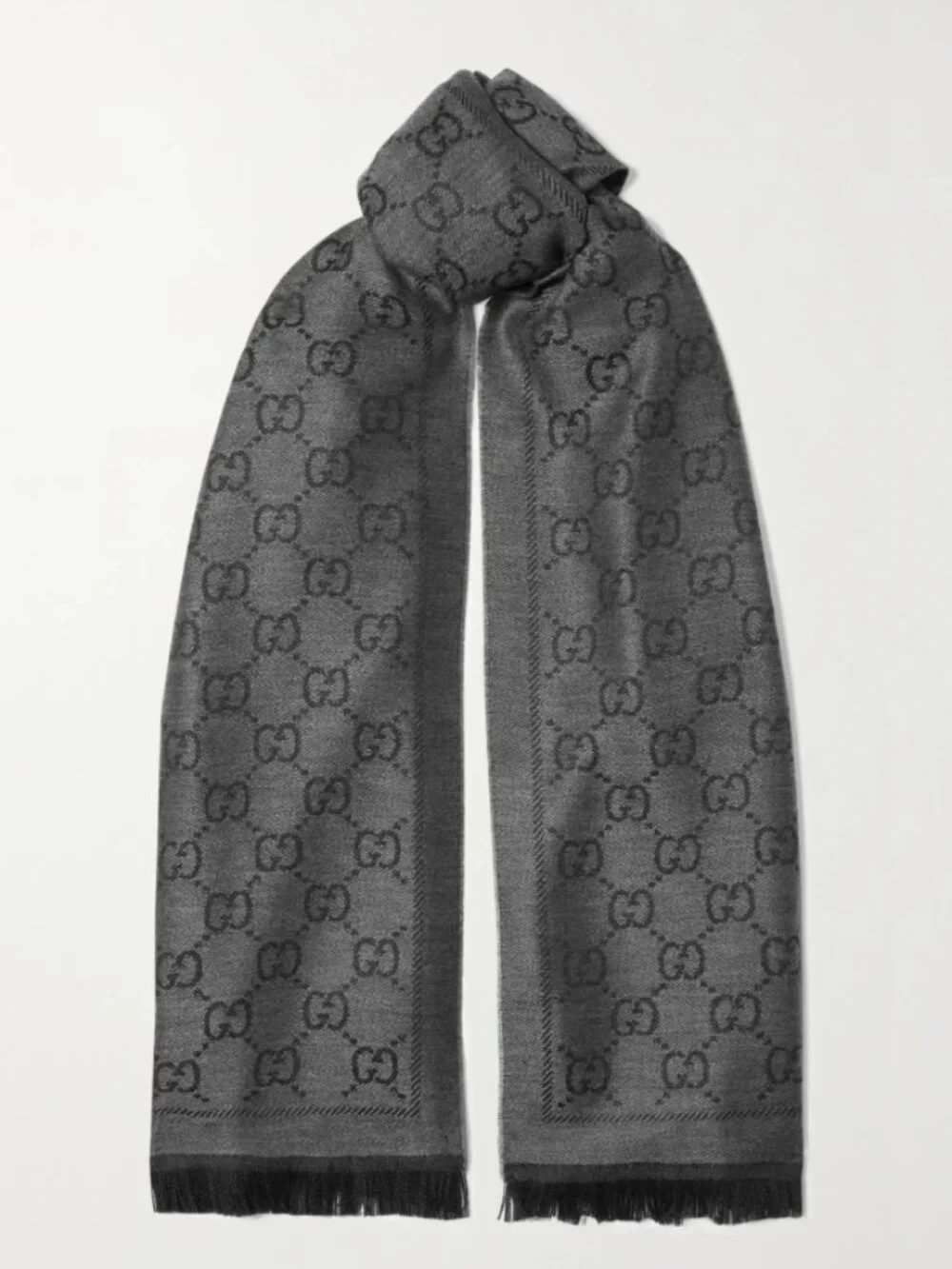 GUCCI Black/Grey Scarf